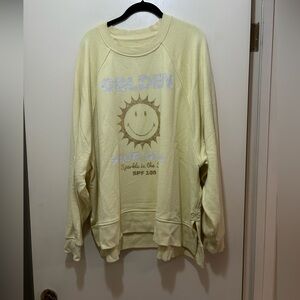 Aerie Soft yellow Knit sweatshirt